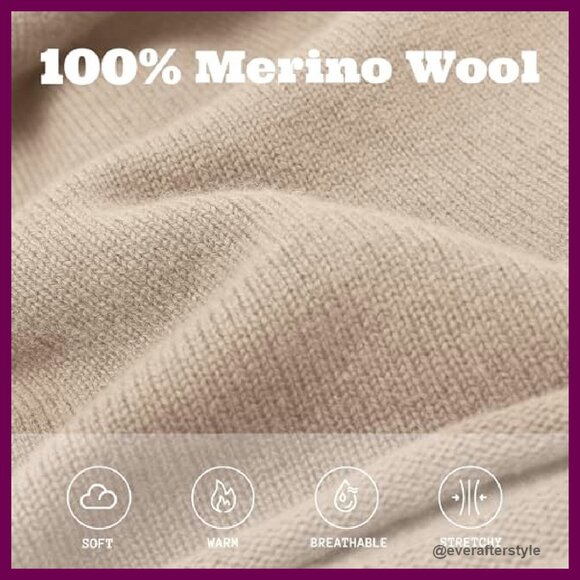 Merino Wool Slouchy Beanie Unisex Warm Winter Hat Cozy Chic Minimal main image 4
